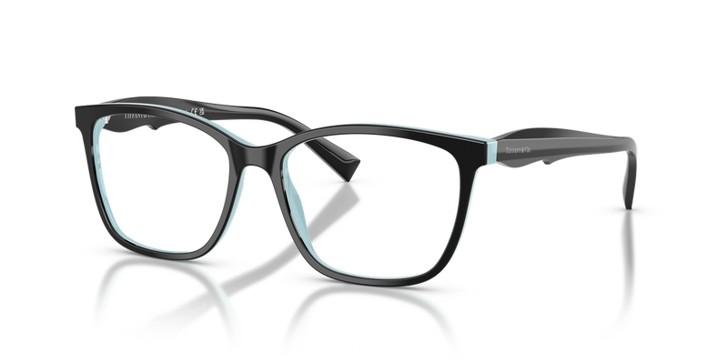 Tiffany TF2175 in Black On Tiffany Blue / Demo Lens (8055) - Front View