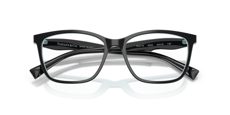 Tiffany TF2175 in Black On Tiffany Blue / Demo Lens (8055) - Side View