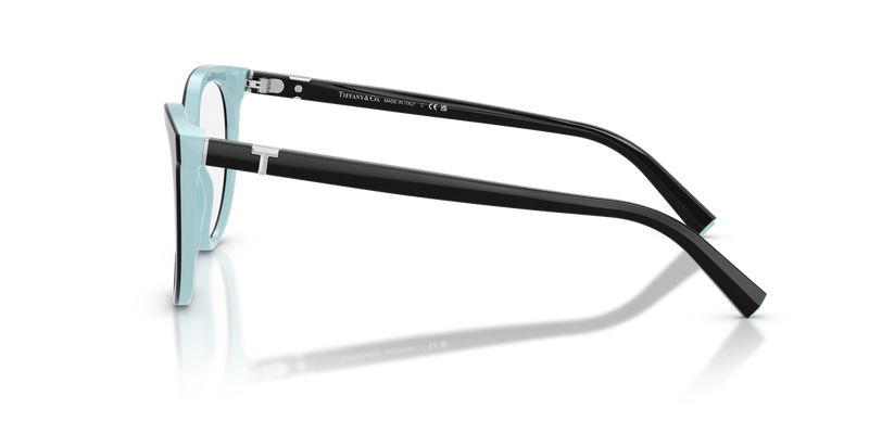 Tiffany TF2277F in Black On Tiffany Blue / Demo Lens (8055) - Alternate View