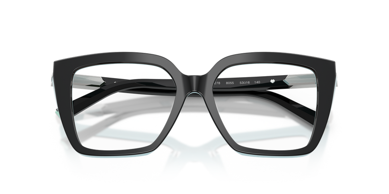 Tiffany TF2278 in Black On Tiffany Blue / Demo Lens (8055) - Alternate View