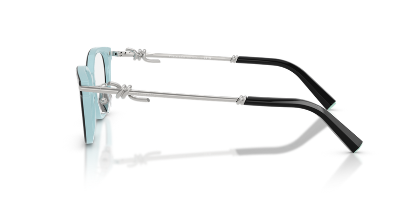 Tiffany TF2281F in Black On Tiffany Blue / Demo Lens (8055) - Alternate View