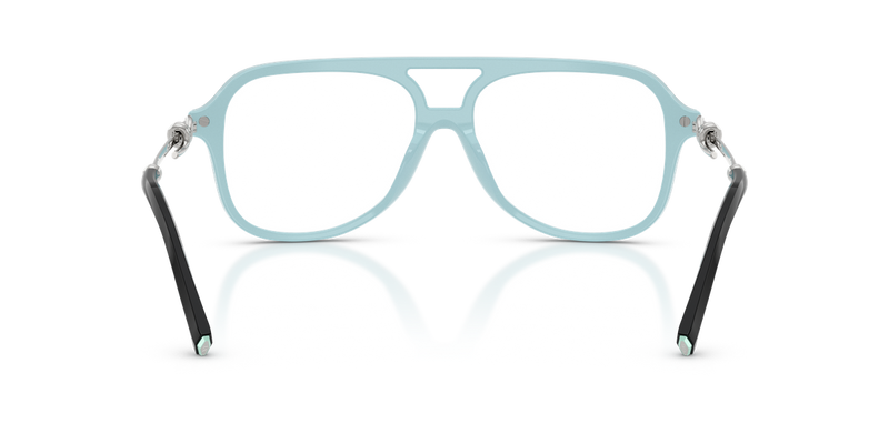 Tiffany TF2283 in Black On Tiffany Blue / Demo Lens (8055) - Temple Detail