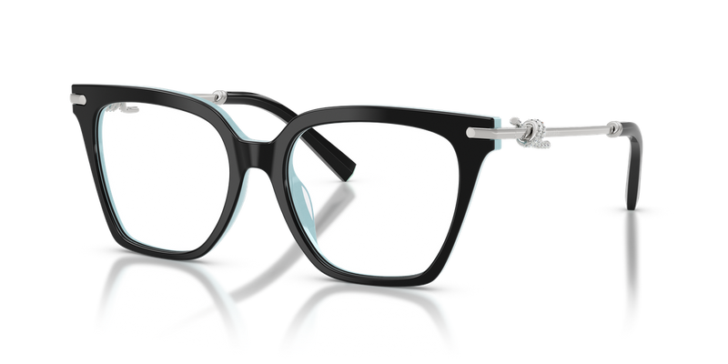 Tiffany TF2284B in Black On Tiffany Blue / Demo Lens (8055) - Alternate View