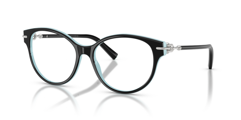 Tiffany TF2289F in Black On Tiffany Blue / Demo Lens (8055) - Alternate View