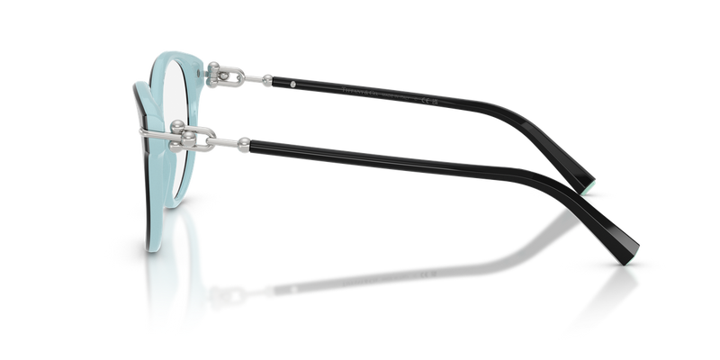 Tiffany TF2289F in Black On Tiffany Blue / Demo Lens (8055) - Alternate View