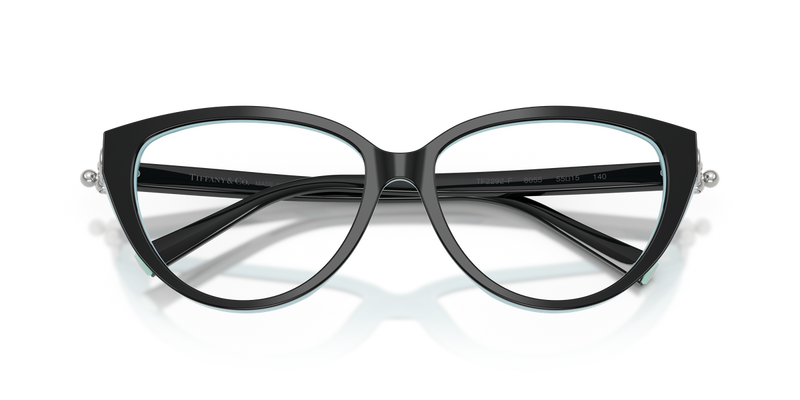 Tiffany TF2292F in Black On Tiffany Blue / Demo Lens (8055) - Alternate View