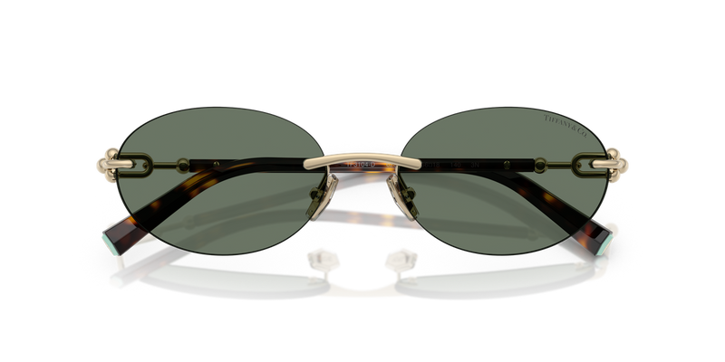 Tiffany TF3104D in Pale Gold / Dark Green (623882) - Side View