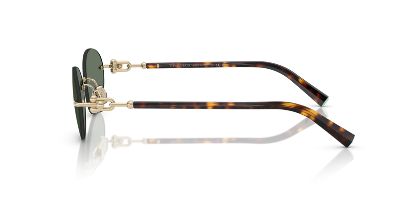 Tiffany TF3104D in Pale Gold / Dark Green (623882) - Back View