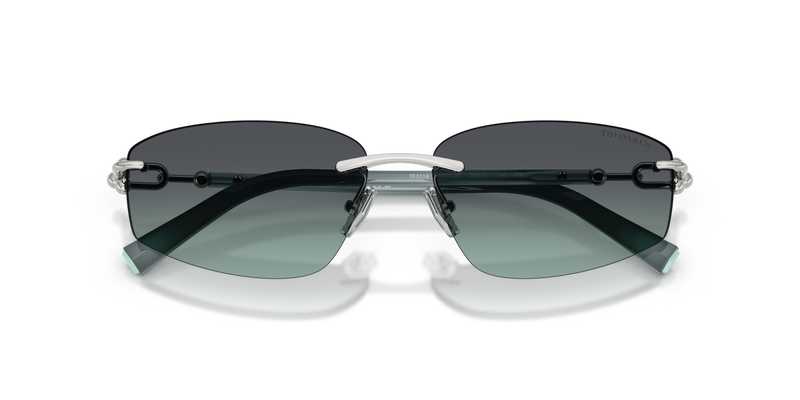 Tiffany TF3114 in Silver / Azure/Dark Grey (60012G) - Side View