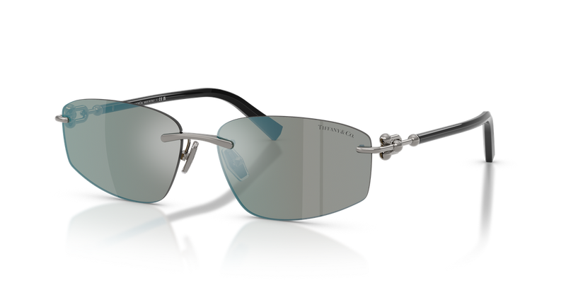 Tiffany TF3114 in Gunmetal / Grey Mirror Milky Blue (600325) - Alternate View