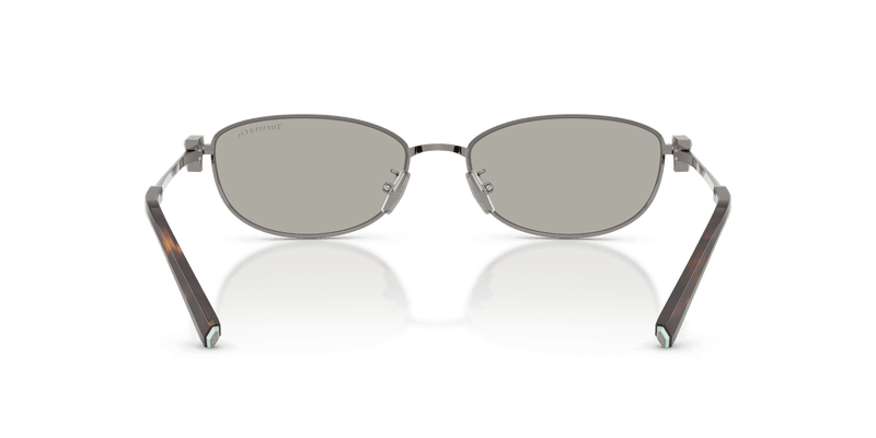 Tiffany & Co. TF3115 in Gunmetal / Light Grey Mirror Silver (60036G) - Temple Detail