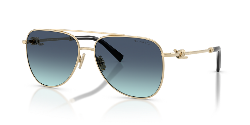 Tiffany TF3116 in Pale Gold / Azure Gradient Blue (62029S) - Alternate View
