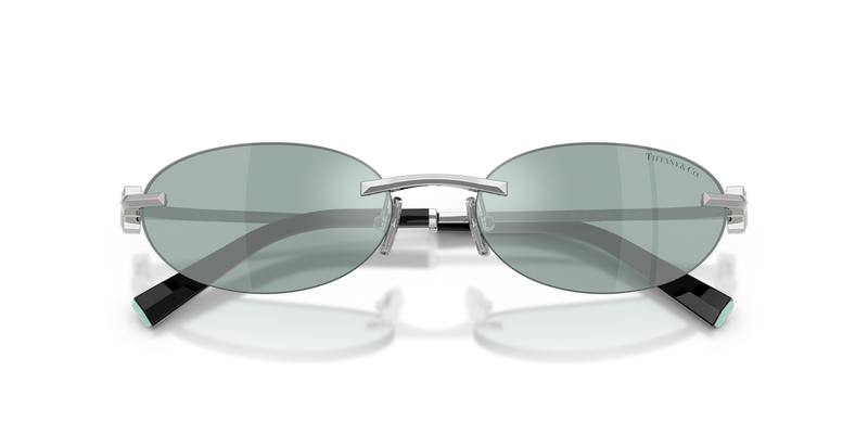Tiffany TF3119D in Silver / Light Azure Mirror Silver (600165) - Side View