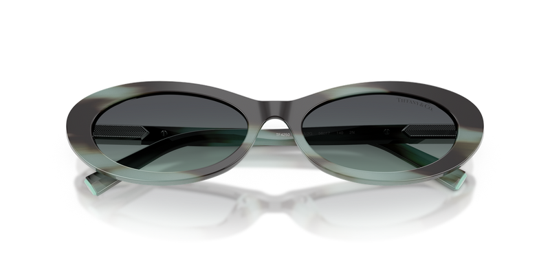 Tiffany TF4250 in Striped Black Tiffany / Azure/Dark Grey (84432G) - Alternate View