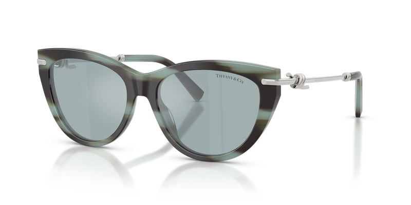 Tiffany TF4253 in Striped Black Tiffany / Light Azure Silver Mirror (84437C) - Alternate View