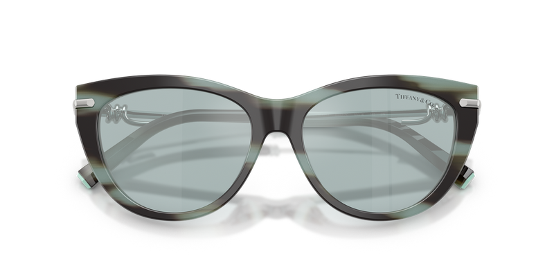 Tiffany TF4253 in Striped Black Tiffany / Light Azure Silver Mirror (84437C) - Alternate View