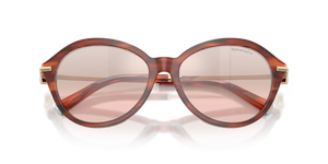 Ruby Striped Havana / Light Pink Mirror Gradient Silver (84407E)