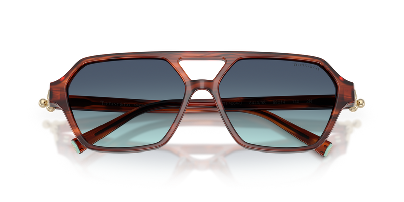 Tiffany TF4264U in Ruby Striped Havana / Gradient Blue (84409S) - Alternate View