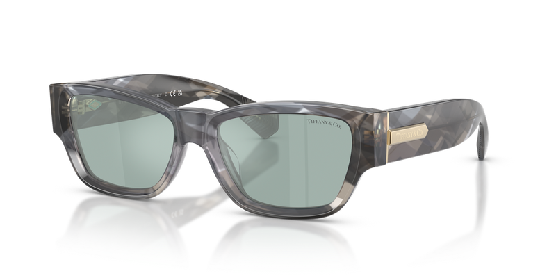 Tiffany TF4265U in Black Havana / Light Azure Mirror Silver (845365) - Alternate View