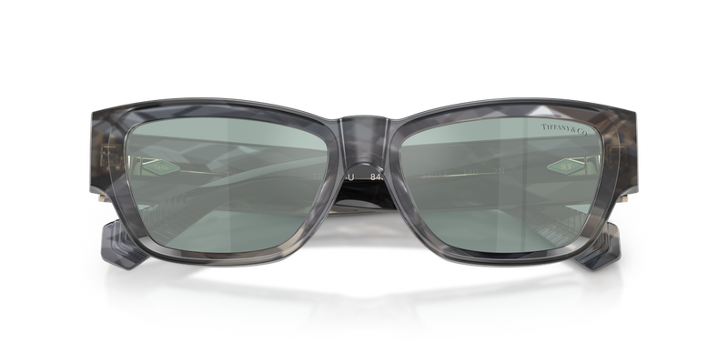 Tiffany TF4265U in Black Havana / Light Azure Mirror Silver (845365) - Alternate View