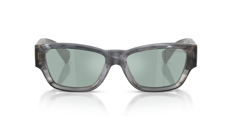 Tiffany TF4265U in Black Havana / Light Azure Mirror Silver (845365) - Alternate View