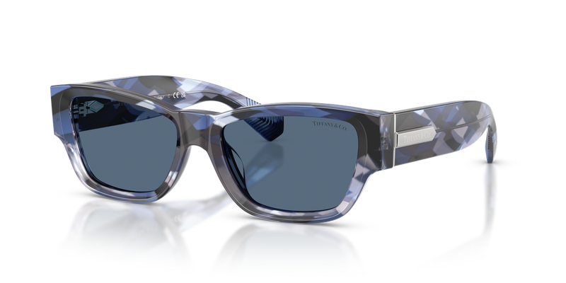 Tiffany TF4265U in Geometric Navy Havana / Dark Blue (846380) - Alternate View