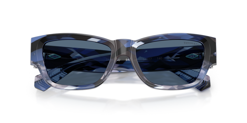Tiffany TF4265U in Geometric Navy Havana / Dark Blue (846380) - Alternate View