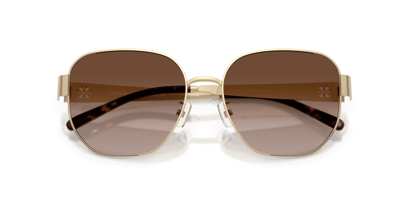 Tory Burch TY6117 in Shiny Light Gold / Brown Gradient (334613) - Alternate View