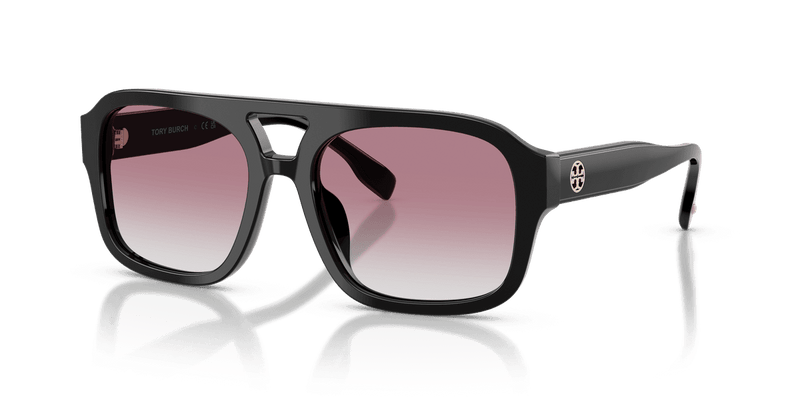 Tory Burch TY7224U in Black / Grey Gradient Violet (170973) - Front View