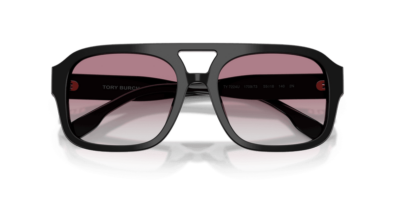 Tory Burch TY7224U in Black / Grey Gradient Violet (170973) - Side View