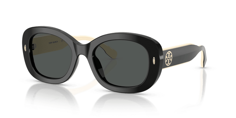 Tory Burch TY7226U in Black / Dark Grey (198887) - Front View