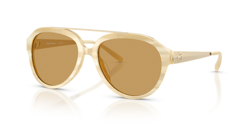 Tory Burch TY7230U in Ivory Horn / Ochre (195073) - Front View