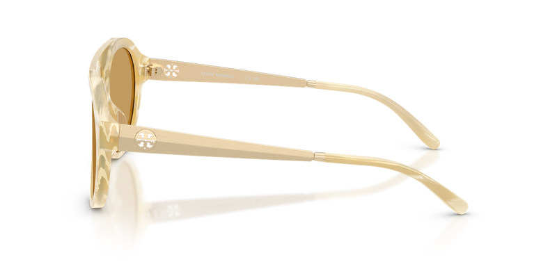 Tory Burch TY7230U in Ivory Horn / Ochre (195073) - Back View