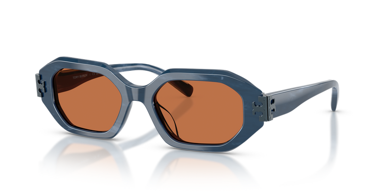 Tory Burch TY7234U in Navy Marble / Brown (207373) - Alternate View