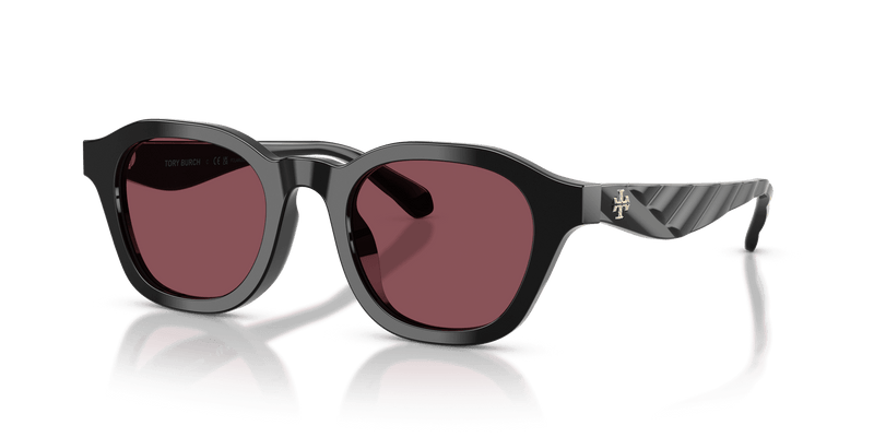 Tory Burch TY7235D in Black / Dark Violet (170975) - Front View
