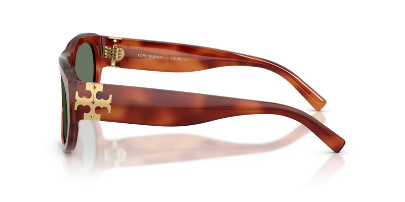 Tory Burch TY7238U in Soft Amber Tortoise - Back View