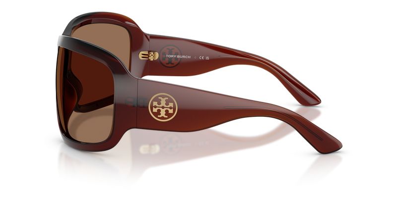 Tory Burch TY9078 in Transparent Red Brown - Alternate View
