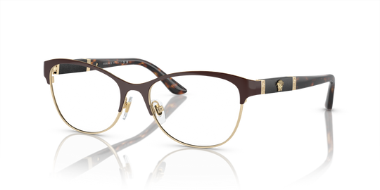 Versace VE1233Q - Brown/Pale Gold / Demo Lens (1344)