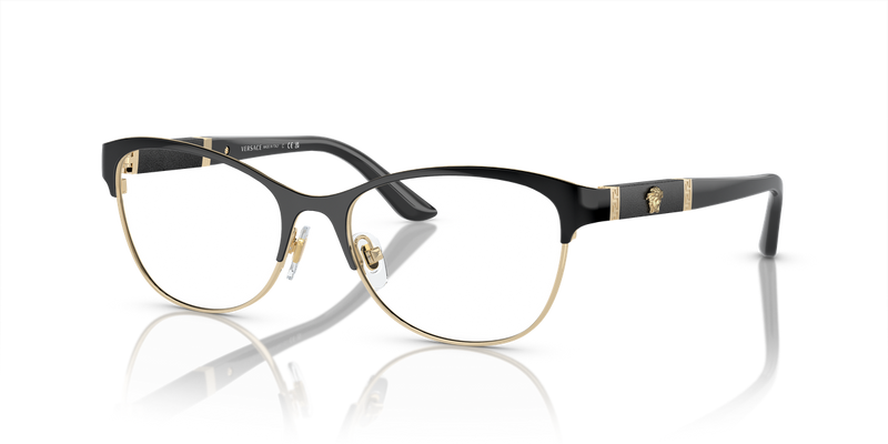 Versace VE1233Q in Black/Pale Gold / Demo Lens (1366) - Alternate View