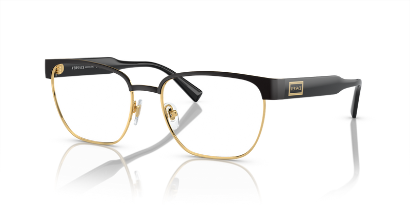 Versace VE1264 in Black/Gold / Demo Lens (1436) - Front View
