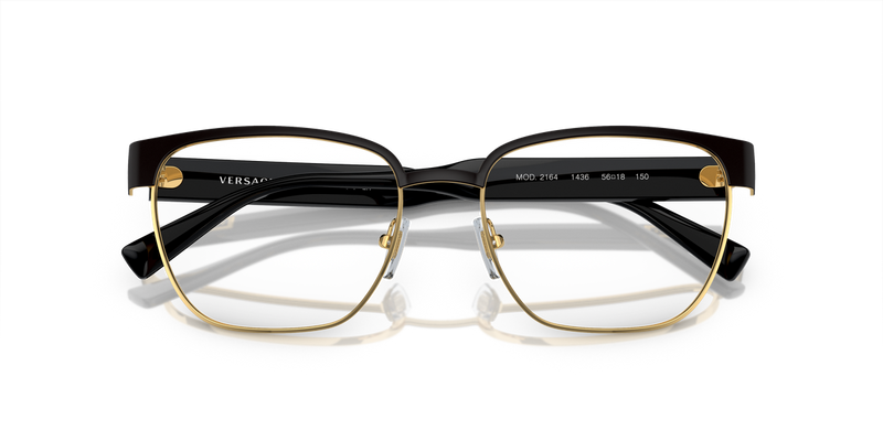 Versace VE1264 in Black/Gold / Demo Lens (1436) - Side View
