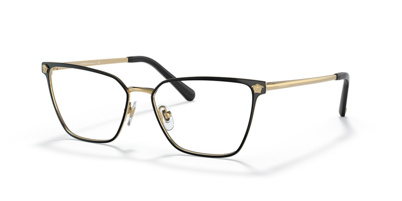 Versace VE1275 in Matte Black/Gold / Demo Lens (1433) - Front View