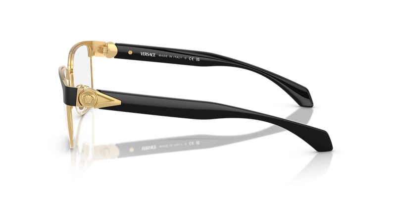 Versace VE1306 in Matte Black / Demo Lens (1436) - Back View