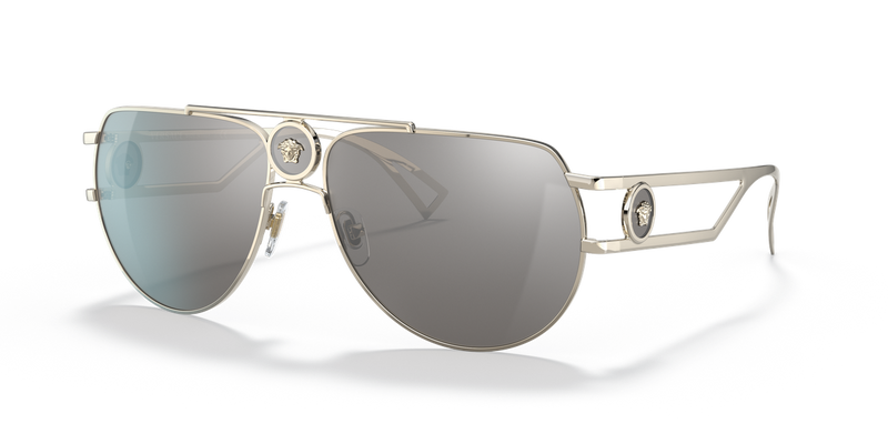 Versace VE2225 in Pale Gold / Light Grey Mirror Silver (12526G) - Alternate View