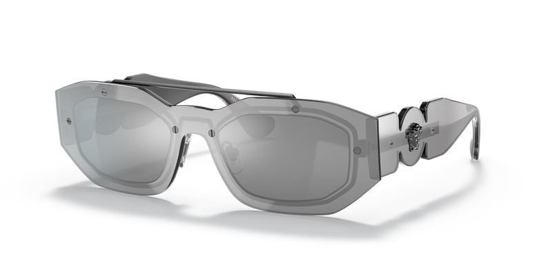 Versace VE2235 in Transparent Grey Mirror Silver / Light Grey Mirror Silver (10016G) - Front View