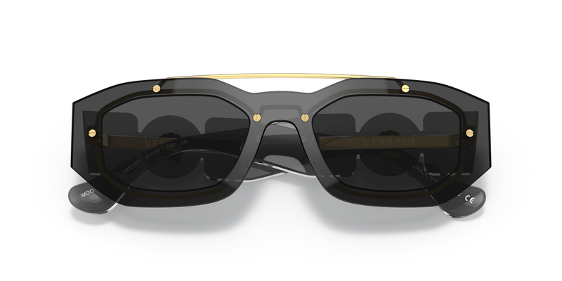 Versace VE2235 in Transparent Dark Grey / Dark Grey (100287) - Alternate View