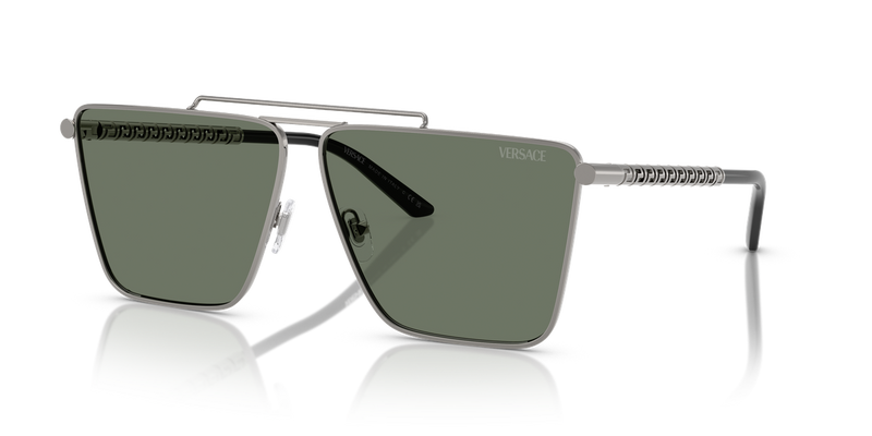 Versace VE2266 in Gunmetal / Dark Green (10013H) - Front View