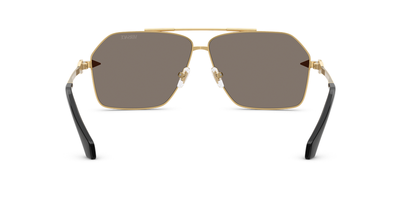 Versace VE2284 in Gold / Light Grey Mirror Silver (10026G) - Temple Detail