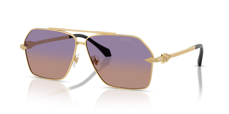 Versace VE2284 in Gold / Clear Fifty Gradient Orange Violet (1002EL) - Alternate View