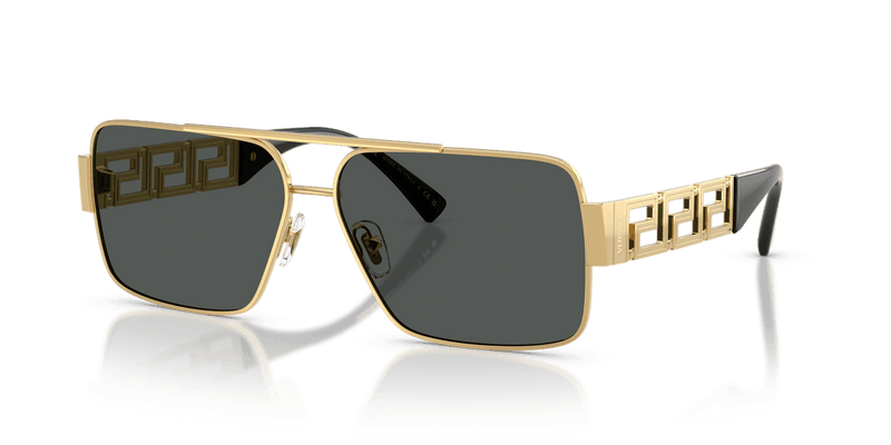 Versace VE2290 in Gold / Dark Grey (100287) - Front View
